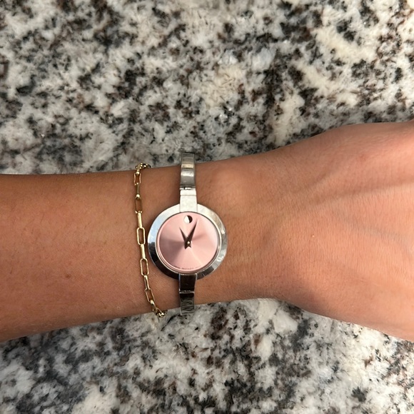 Movado Jewelry - Silver & Pink Movado Watch
